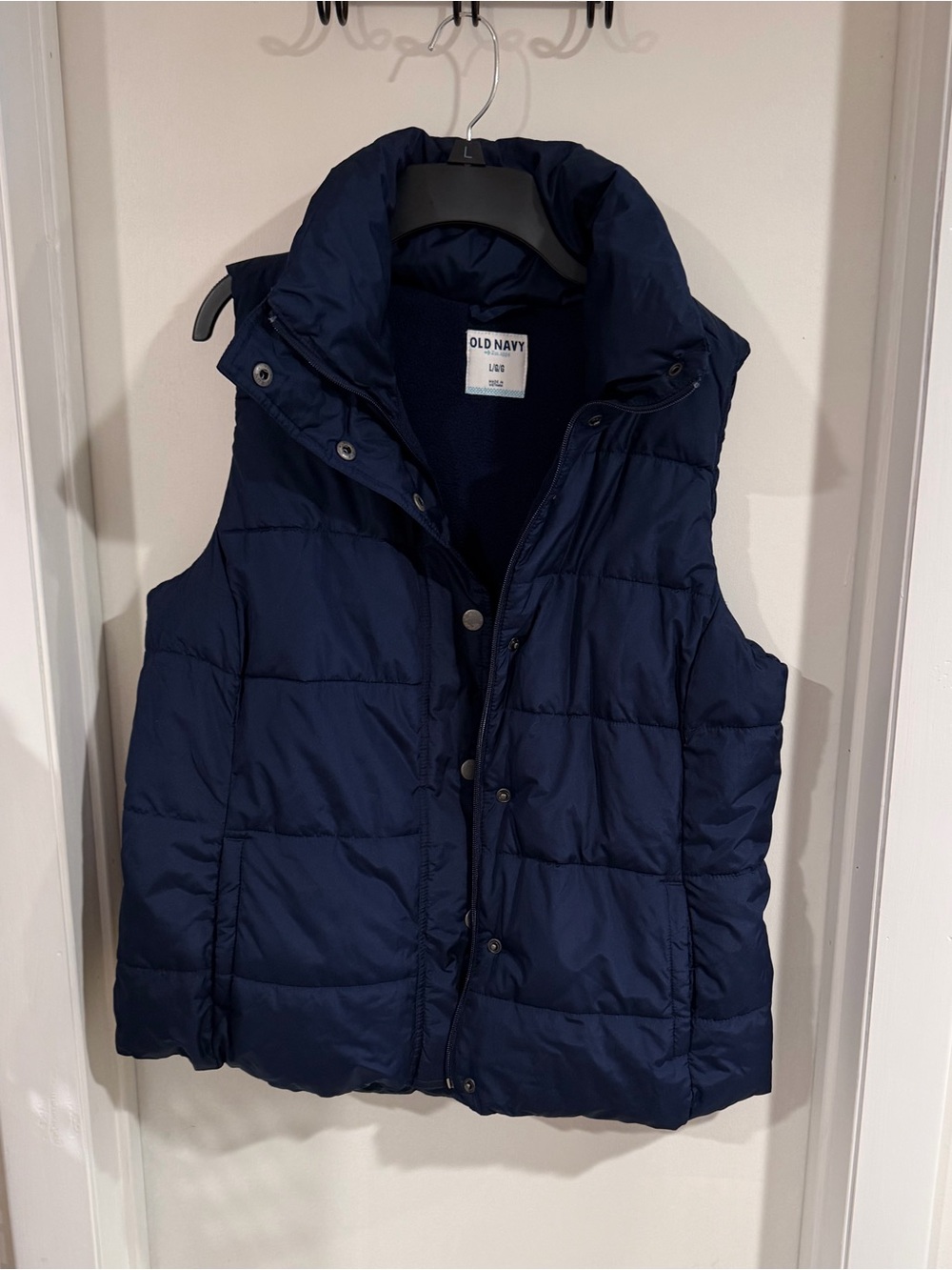 Women’s Old Navy Navy Blue Quilted Puffer Vest Large